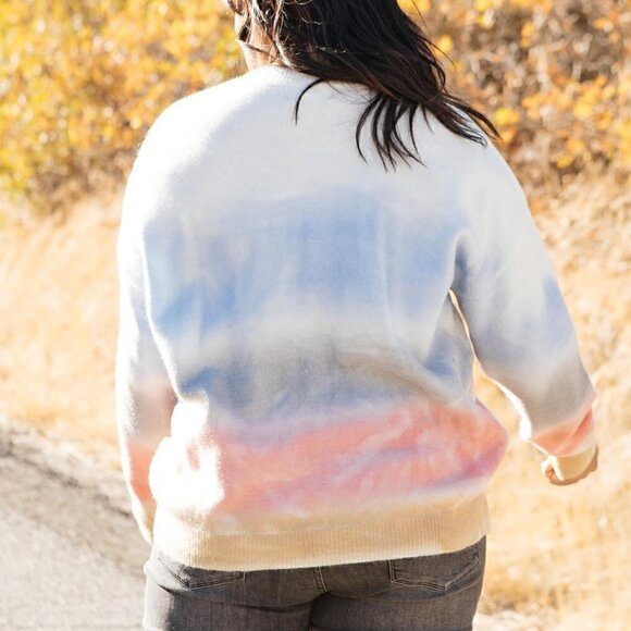 Ces Femme Blurred Tie Dye Lined Pullover Sweater - Picture 3 of 4